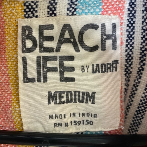 Beach Life Multi-Colored Poncho, Size M - Picture 3 of 5